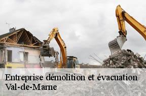 Entreprise démolition et évacuation Val-de-Marne 