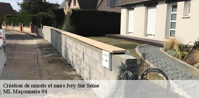 Création de murets et murs  ivry-sur-seine-94200 ML Maçonnerie 94